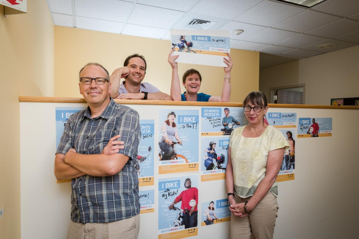 Image of Catherine Coleman, Adam Gerberick, ShanaMcGough, and Dave Rothfarb of the Health Communication Core