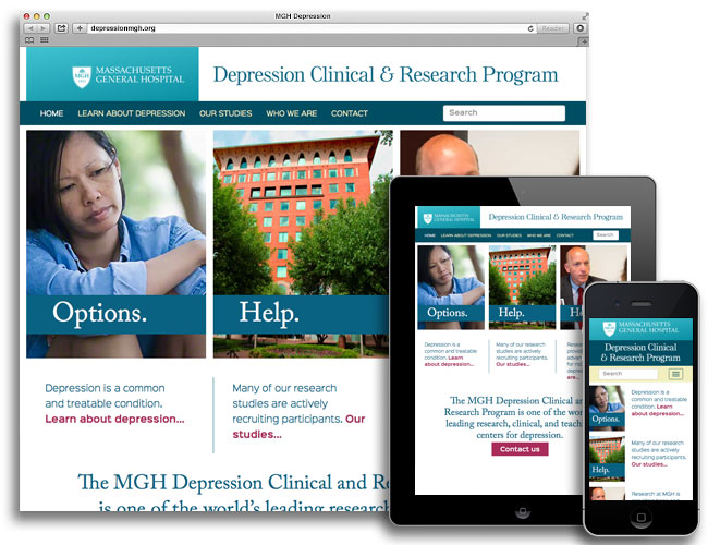 DCRP homepage in desktop, tablet, and mobile sizes