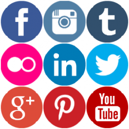Images of social media icons